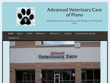 Tablet Screenshot of advancedvetcare.com